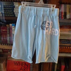 VTG ED HARDY KIDS HOLLYWOOD KIDS SHORTS blue  XL appliqued letters